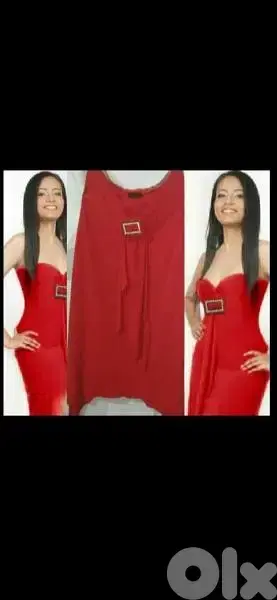 dress red with brooch s to xxL