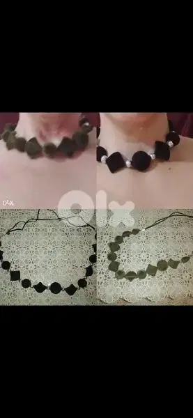 necklace mokhmal 3a2ed zaite aw aswad