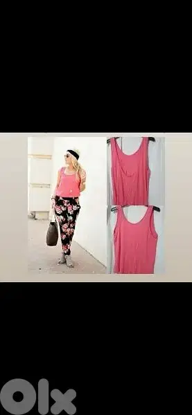 top coral colour sleeveless top s to xxL