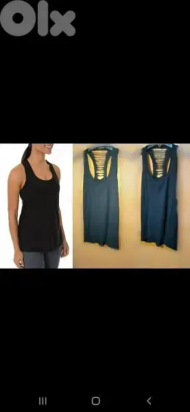top. tank top shreded back s to xxL