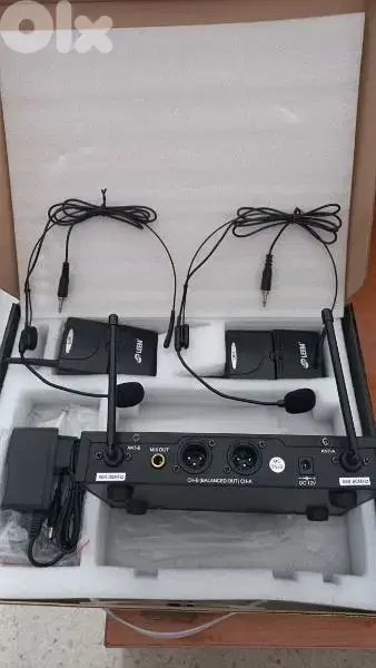 wireless double headset brand leem,new not used
