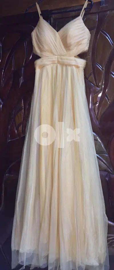 Yellow evening dress