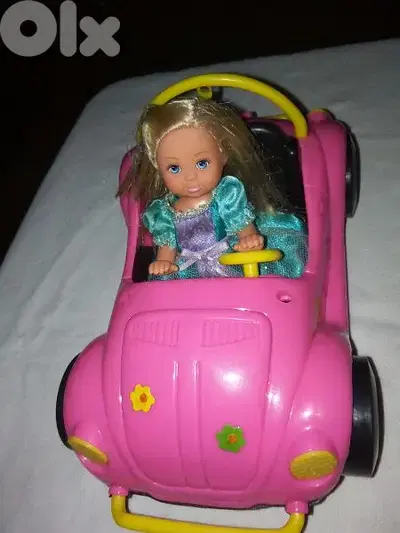 STEFFi LOVE DAUGHTER EVI +HER CAR, As new doll set, Both=24$