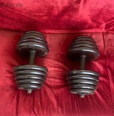 rubber dumbells like new we have also all sports equipment