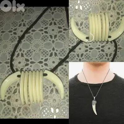 necklace for men tooth vegan