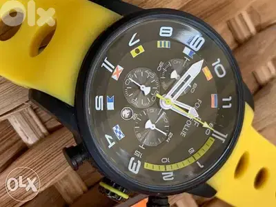 FOLLI FOLLIE WF1Y042ZDY unisex 44m yellow silicone band watch