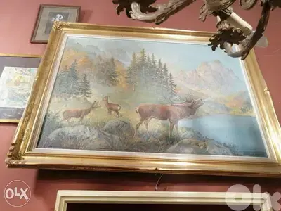 تابلو لوحة ولا اروع فرنسية رسم painture يدوي مميز للغاية فرنسي ممضي