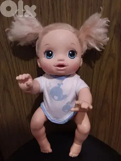 BABY ALIVE GO BYE CROWLING &TALKING mechanism works used good toy=24$