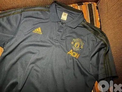 polo adidas blue manchester united 2020 jersey