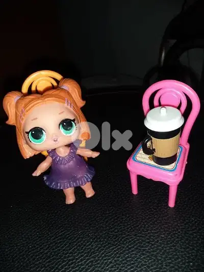 LOL MGA dressed great figure style doll +2 Chairs +Termos Cup, all=13$