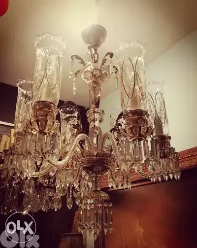 من اجمل الثريات الانتيك غلوب تشيكي اصلي تشطيب يدوي شغل روعة مميز جدا