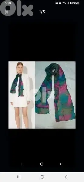 scarf foulard mlawan toul 180cm b 3ared 30cm  2= 15$