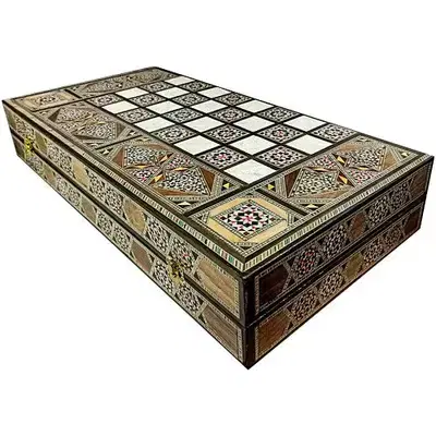 Brand New Royal Texture Backgammon Boardgame