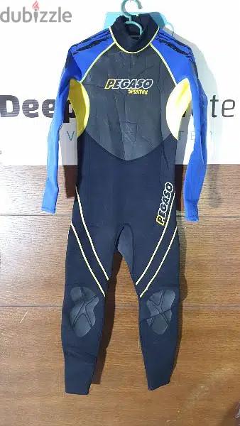 1mm wet suit and 3mm all sizes are available