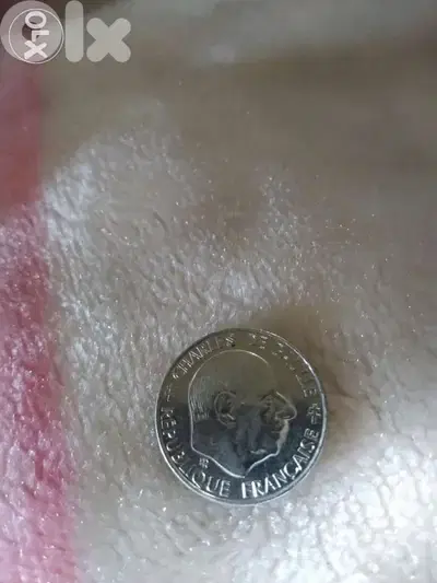 Charles De Gaulle French Franc Memorial Nickel Coin minted year 1988