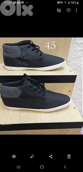 black shoes size 45