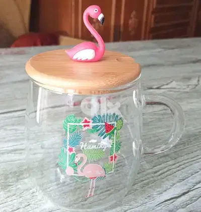 sweet flamingo pirex mug