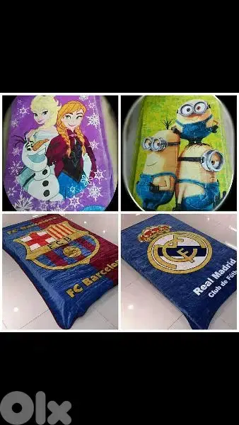 real madrid, minions blankets