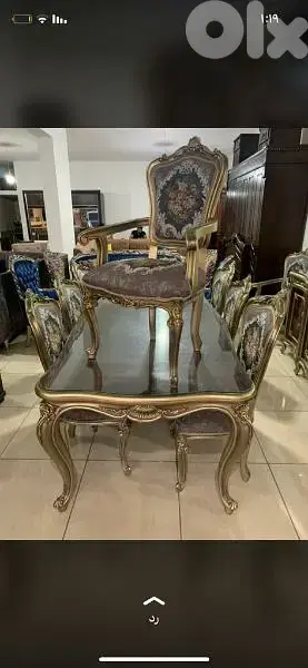 أوضة سفرة مصرية حفر خشب زان