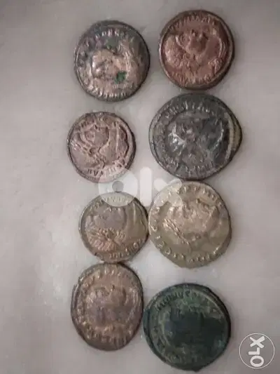 Set of Eight Roman Follis for Emperors arounf 1500 years