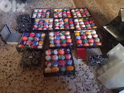 طاولات بليار وبيبي فوت جديد ومستعمل اكسوارت كاملة صيانه تلبيس جوخه