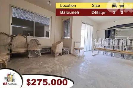 Ballouneh 245m2 | Super Prime Location | Well Maintained |open View |G