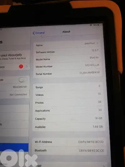 apple ipad air 16Gb ios 12.5