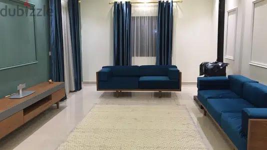 seating room 2 sofas and 1 pouf