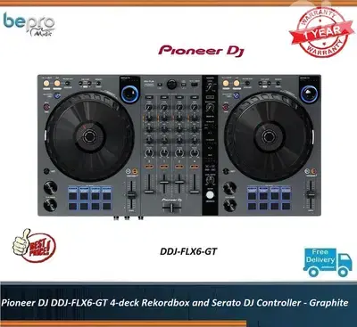 Pioneer DJ DDJ-FLX6-GT 4-deck Rekordbox and Serato DJ Controller GT