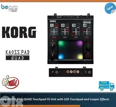 Korg KAOSS PAD QUAD,Touchpad FX Unit with LED Touchpad & Looper Effect