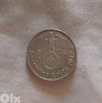 German Nazi Hitler Silver Coin pre World War II 8 grams