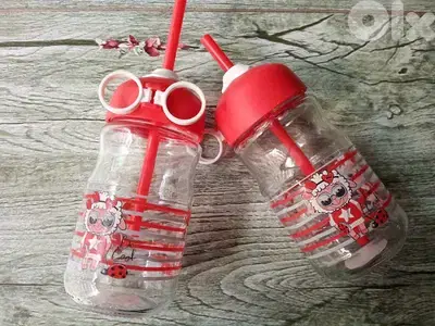 leak proof glass bottles+straws