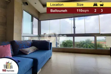 Ballouneh 110m2 | Perfect Condition | Calm Area | Killer View | TO