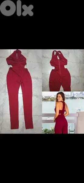 jumpsuit bordo s to xxL