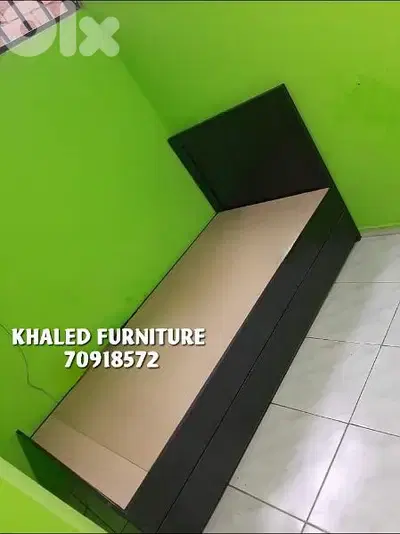 New Bed 100cm or 120cm with Drawers colour Black High Quality