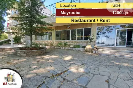 Mayrouba 1200m2 + 400m2Terrace | Restaurant | Rent | Prime Location |