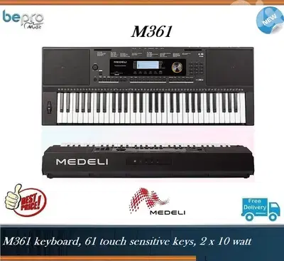 Medeli M361 keyboard, 61 touch sensitive keys, Beginner High Quality