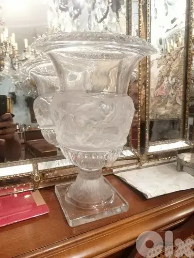 lalique Versailles Amphora Vase Crystal hand made