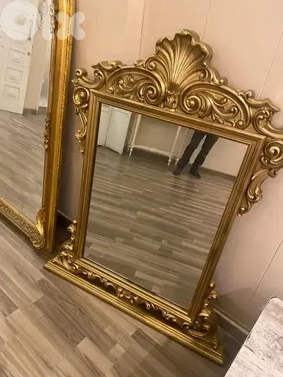 مراية رائعة جدا خشب حفر مميز تلبيس ورق ذهب سعر لقطة mirror