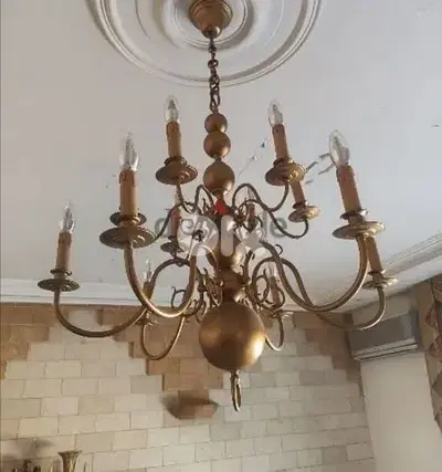 ثرية هولندي برونز ناعم كنسي انتيك حجم كبير سعر مغري chandelier