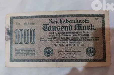 German Old Reich Banknote minted in Berlinyear 1922