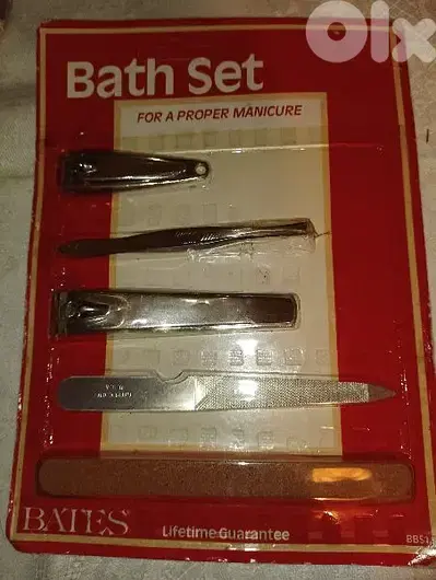 Vintage Bates Manicure Pedicure 5 Pieces Set Nail Toenail Clippers