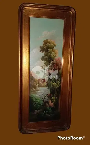 Late 19th. century Italian oil painting on red copper