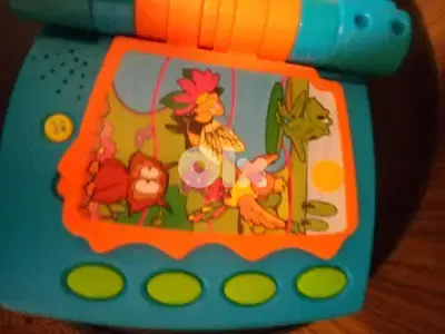 ABC BOOK BOARD +ANIMALS+TRANSPORT+MUSICAL ins VOiCES FRENCH As new TOY