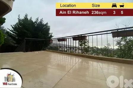 Ain El Rihaneh 236m2 + 236m2 Terrace | High-end | Prime Location | EL