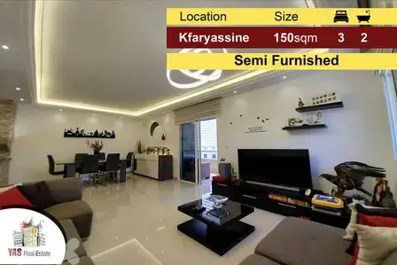 Kfaryassine 150m2 | Open View | Luxury | Semi Furnished | IV