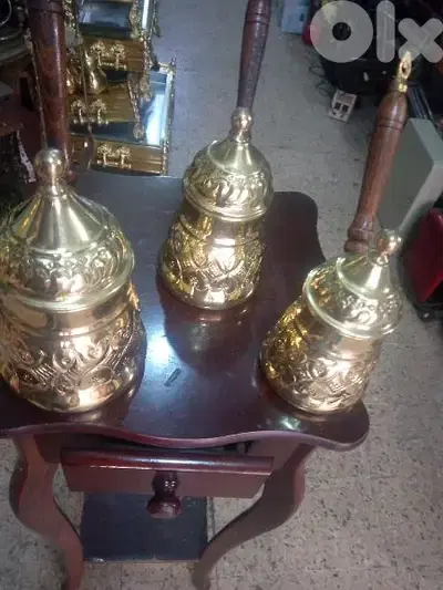 طقم ركاوي نحاس 3 قطع مع غطى