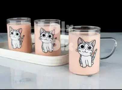 the cutest transparent glass mugs