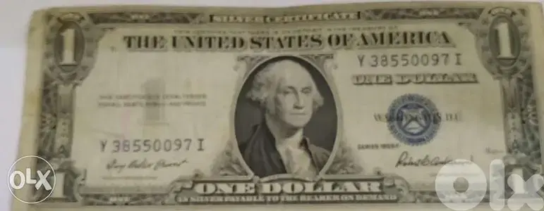 USA One Dollar Silver BankNote certifcate year 1935
