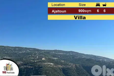 Ajaltoun 900m2 | Villa | Unique Property | Open View | 2400m2 Land |